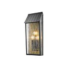 Artcraft AC8059BK Point 3-lumières 180W Noir et laiton Applique Murale Extérieur