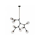 Lustre Artcraft Organic JA14028VB 100W 8-lumières noir avec des accents de laiton vintage