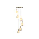 Artcraft SC13386BR Juna 6-lumières 360W Laiton Suspendu