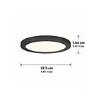 Artika 9FLPR-SP3-MBJ-12PK 18W Noir mat LED Plafonnier encastré