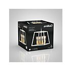 Lustre carré Carter Artika CAR15-WT blanc et or