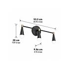 Artika VAN-SPC-HD2BL Wayden 11W Noir et or Luminaire de vanité