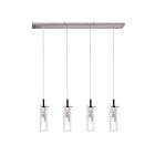 Suspendus sur tige Bazz p14531crled Séries Glam 4 lumières 80W Chrome