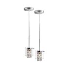 Suspendus sur tige (paq-2) Bazz pr3811el Glam 2-lumières Chrome 40w