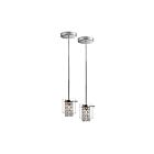 Suspendus sur tige (paq-2) Bazz pr3811el Glam 2-lumières Chrome 40w