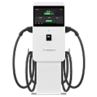 Breez EV BEV-L3-C40-25-PPM Double 40 kW Compact Dcfc 25 pieds Montage sur socle Câble/Ccs1 avec Pos