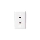 Leviton 40539-CMW Plaque murale de taille moyenne avec connecteur F