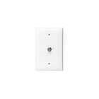 Leviton 40539-MW Plaque de connecteur F simple blanche