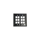 Leviton 42080-12E Plaque murale Quickport 12Pt noire