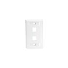 Leviton 42080-2WL Plaque murale blanche d'identification d'extension à 2 ports