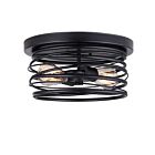 Plafonnier Canarm Ryland Noir 2 lumières IFM411B14BK