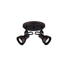 Plafonnier Polo Canarm bronze huilé 2 lumières ICW622A02ORB10