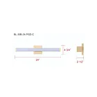 Canarm BL-30B-30-BK-C 20W Noir mat LED Lumière Vanité