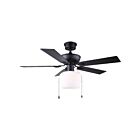 Canarm Colette CF42COL5BK 42" Noir mat 8W Lustre avec ventilateur