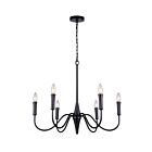 Lustre Canarm BRIELLE ICH1103A06BK 300W 5 lumières noir mat
