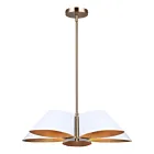 Canarm Daxton ICH1146A05WHG 5-Lumières Blanc mat/Or Lustre à tige