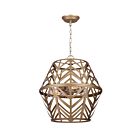 Chandelier sur chaîne Canarm ICH635B03PGD17 MAUD 3-Lumières 300W Or peint