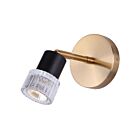 Canarm Elsee ICW1161A01BKG10 1-Lumière Noir mat/Or Éclairage Sur Rail