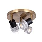 Canarm Elsee ICW1161A03BKG10 3-Lumières Noir mat/Or Éclairage Sur Rail