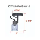 Canarm ICW1198A01BKW10 150W Noir mat Lampe sur rail