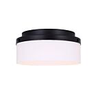 Canarm Malloy IFM2029B12BK 2-Lumières Noir mat Plafonnier