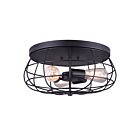 Plafonnier encastré Canarm IFM640B16BK FLORA 3-Lumières 180W Noir mat