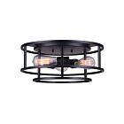 Plafonnier encastré Canarm IFM757A16BK LUCA 3-Lumières 180W Noir mat