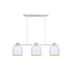 Canarm Caleb IPL1152A03WHW 3-Lumières Blanc mat et faux bois Luminaire Suspendu