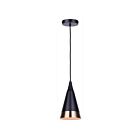 Canarm IPL1240A01BKG Noiré 1-lumière 60W Noir mat et or Suspendu