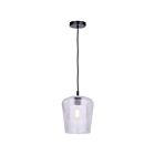 Canarm IPL1249A01BK-CR Leandro 1-lumière 60W Noir mat Suspendu