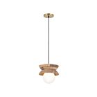 Canarm IPL2153B01NA Kali 1-Lumière Finition bois naturel Suspendu 