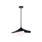 Canarm IPL2265B01BK Termoli 1-lumière 60W Noir mat Suspendu