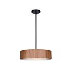 Canarm Dexter IPL318A03BKW16 3-Lumières Noir mat et faux bois Luminaire Suspendu