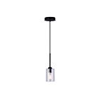 Suspendu Canarm HAMPTON IPL370A01BK-CL 60W 1 lumière noir mat