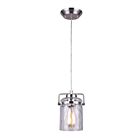 Suspendus sur fil Canarm IPL707A01BN Arden 1-lumière 100w Nickel brossé