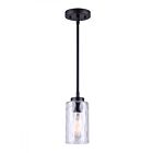Suspendu à tige NEWPORT Canarm IPL754A01BK 100W 1-Lumière Noir mat
