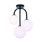 Plafonnier semi encastré Canarm MALENE ISF1079A03BK 3-lumières 180W noir mat