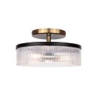 Canarm Jenner ISF1143A03BKG 3-Lumières 180W Noir mat et Or Plafonnier