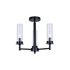 Canarm ISF1205A03BK 3-Lumières 180W Noir mat Plafonnier semi encastré