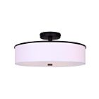 Canarm Tristan ISF2037B03BK 3-Lumières Noir mat Plafonnier semi encastré