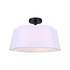 Canarm ISF2266B03BK Siena 180W Noir mat Plafonnier semi encastré