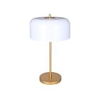 Canarm Milli ITL2098B23GDW 2-Lumières Blanc brillant et or peint 80W Lampe de table