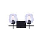 Vanité incandescence Canarm IVL1019A02BK CAIN 2-Lumières 200W Noir mat