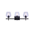 Vanité incandescence Canarm IVL1019A03BK CAIN 3-Lumières 300W Noir mat