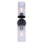 Canarm Kinslea IVL1165A02BK-CR 2-Lumières Noir mat Vanité