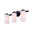 Canarm IVL1165A03BK-FR Kinslea 3-lumières 180W Noir mat Lumière Vanité