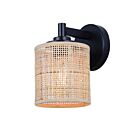 Canarm IVL1206A01BK 60W Noir mat et rotin naturel Lumière Vanité