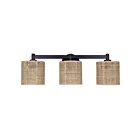 Canarm IVL1206A03BK 180W Noir mat et rotin naturel Lumière Vanité