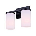 Canarm IVL1234A02BK-FO Britton 2-lumières 200W Noir mat Lumière Vanité