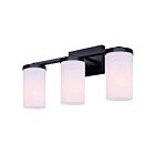 Canarm IVL1234A03BK-FO Britton 3-lumières 300W Noir mat Lumière Vanité